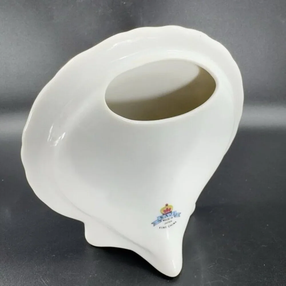Vintage Saji Fine Porcelain Vase Vessel Amari Japanese Vase Floral Pattern Japan